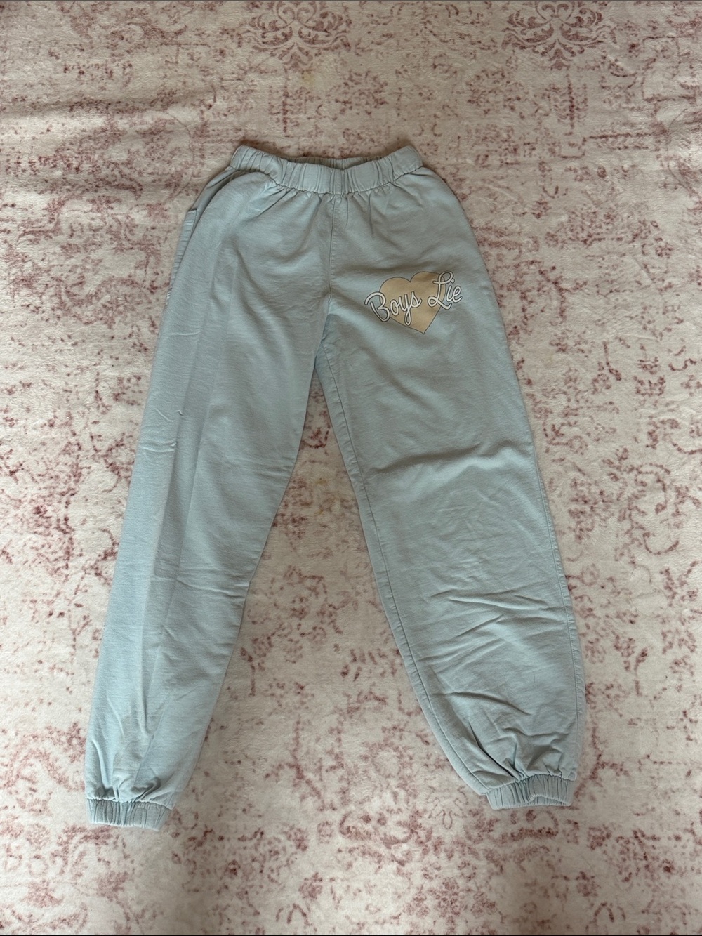 Boys Lie Light Blue Sweat Joggers with Heart Logo